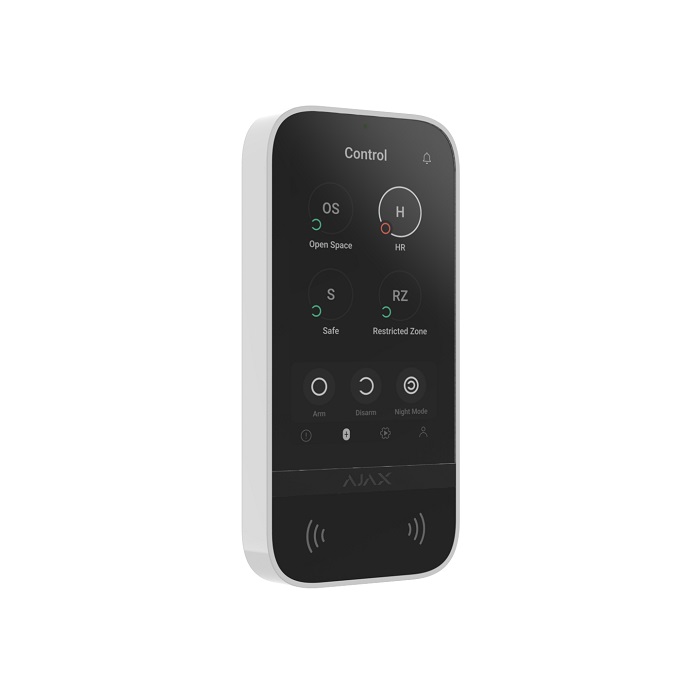 AJAX KeyPad TouchScreen – Ασύρματο Πληκτρολόγιο με Έγχρωμη Οθόνη Αφής