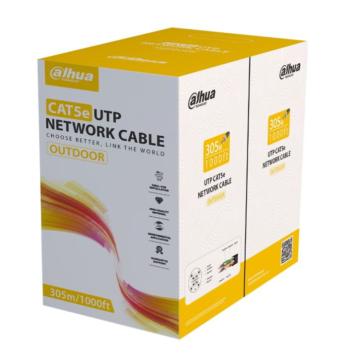 DAHUA DH-PFM920-5EU-Black – CAT5e UTP Καλώδιο Δικτύου Εξωτερικού Χώρου 305m