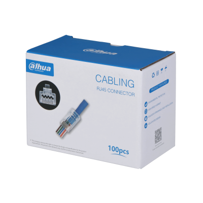 DAHUA PFM976-631-PT RJ45 Pass Through Connector UTP CAT6 (100 Τεμαχίων)