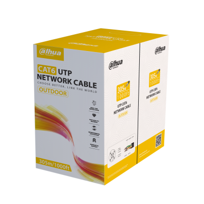 DAHUA PFM920-6UN Black – UTP Καλώδιο Δικτύου CAT6 Εξωτερικού Χώρου 305 μέτρων