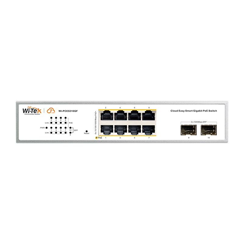 WI-TEK WI-PCES310GF V2 Cloud Managed Gigabit PoE+ Switch 8 Θυρών με 2 SFP Uplink