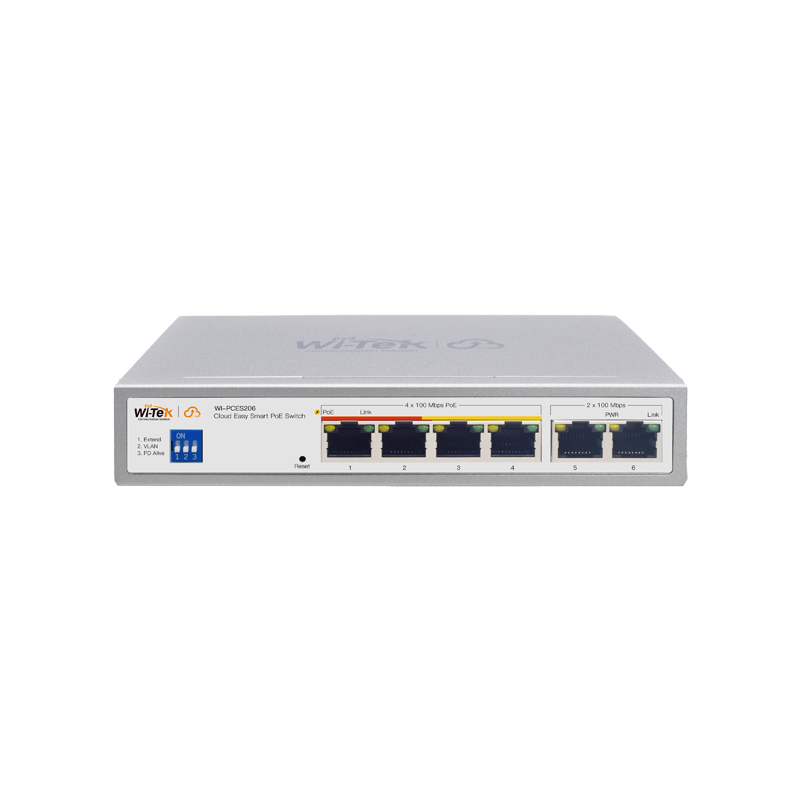 WI-TEK WI-PCES206 Cloud Managed PoE Switch 6 Θυρών