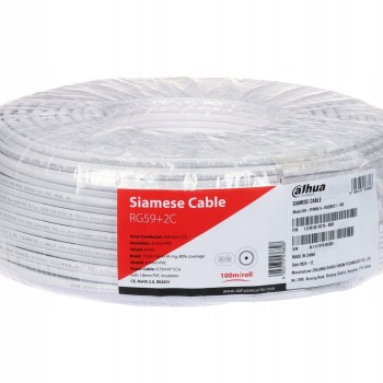 DAHUA PFM941I-RG59N/21-100 – Καλώδιο CCTV RG59 με Τροφοδοσία 2x0.75mm² (100m)