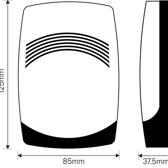 CQR SO/PICCOLO/WR/G3 - Εσωτερική Σειρήνα με Κόκκινο Flash LED Grade 3